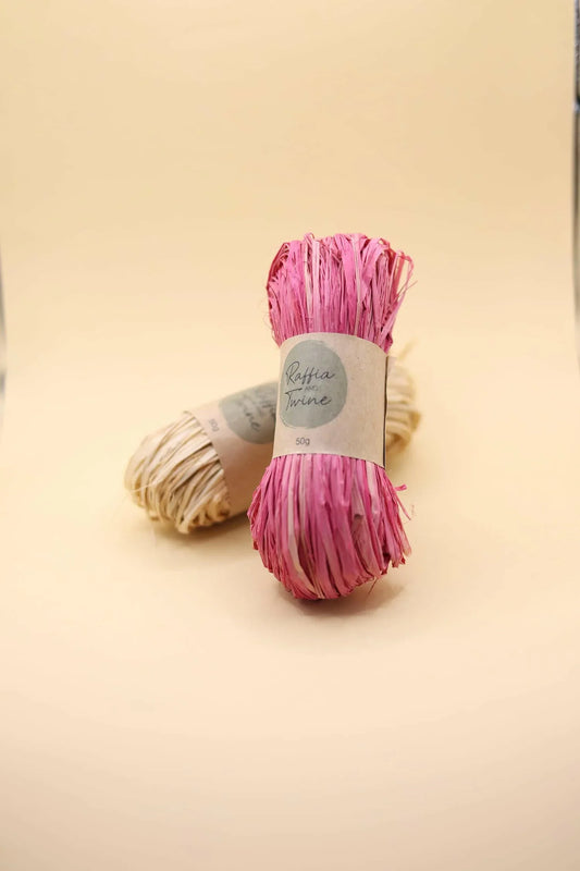 Raffia (Cherry Pink) - Raffia & Twine