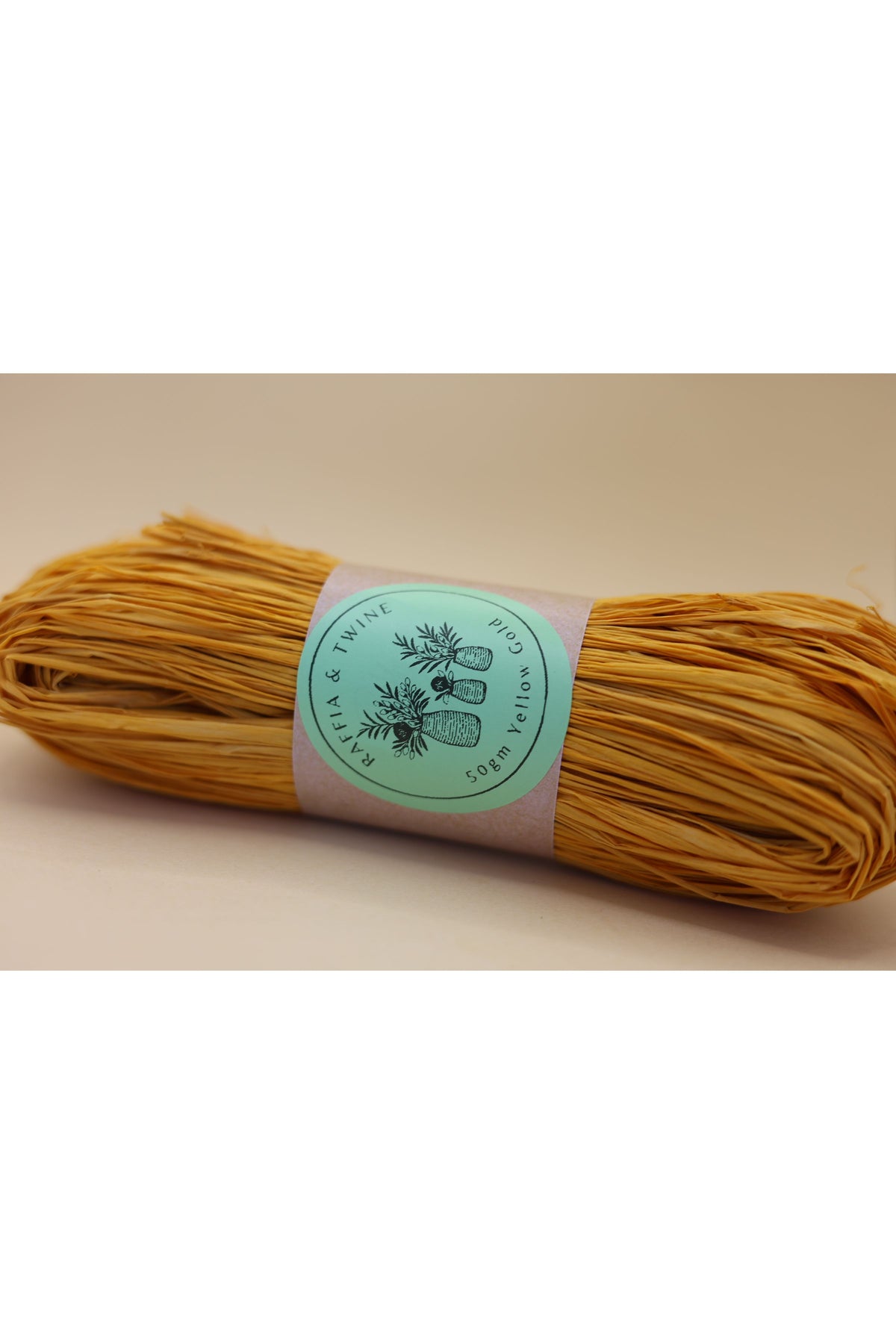 Yellow Gold Raffia Hand-Dyed 50g