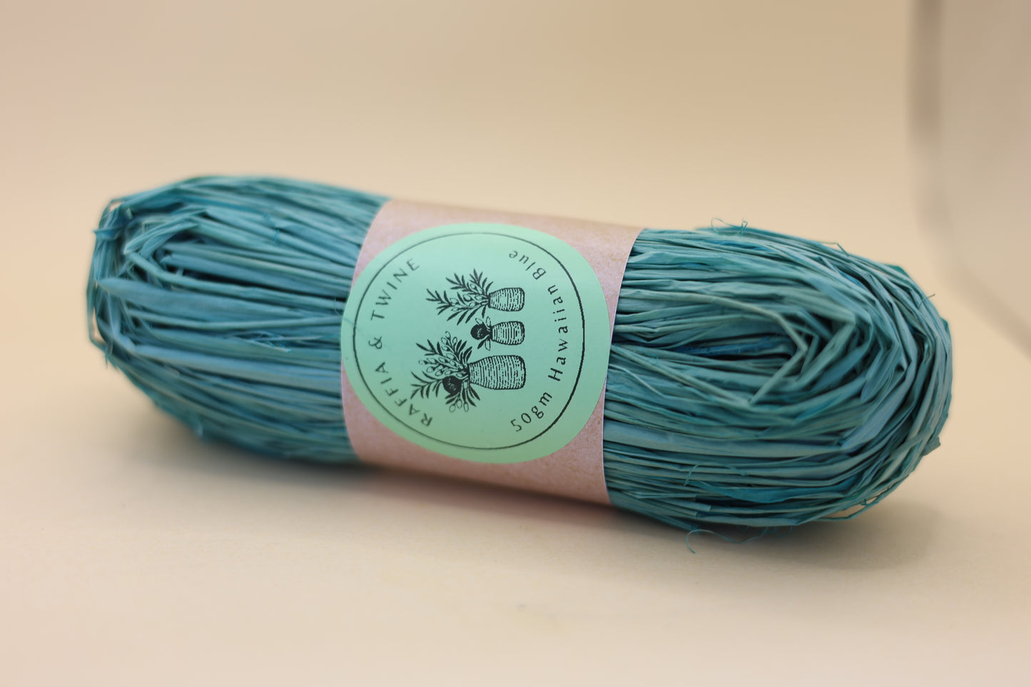 Hawaiian Blue Raffia (Hand-Dyed)