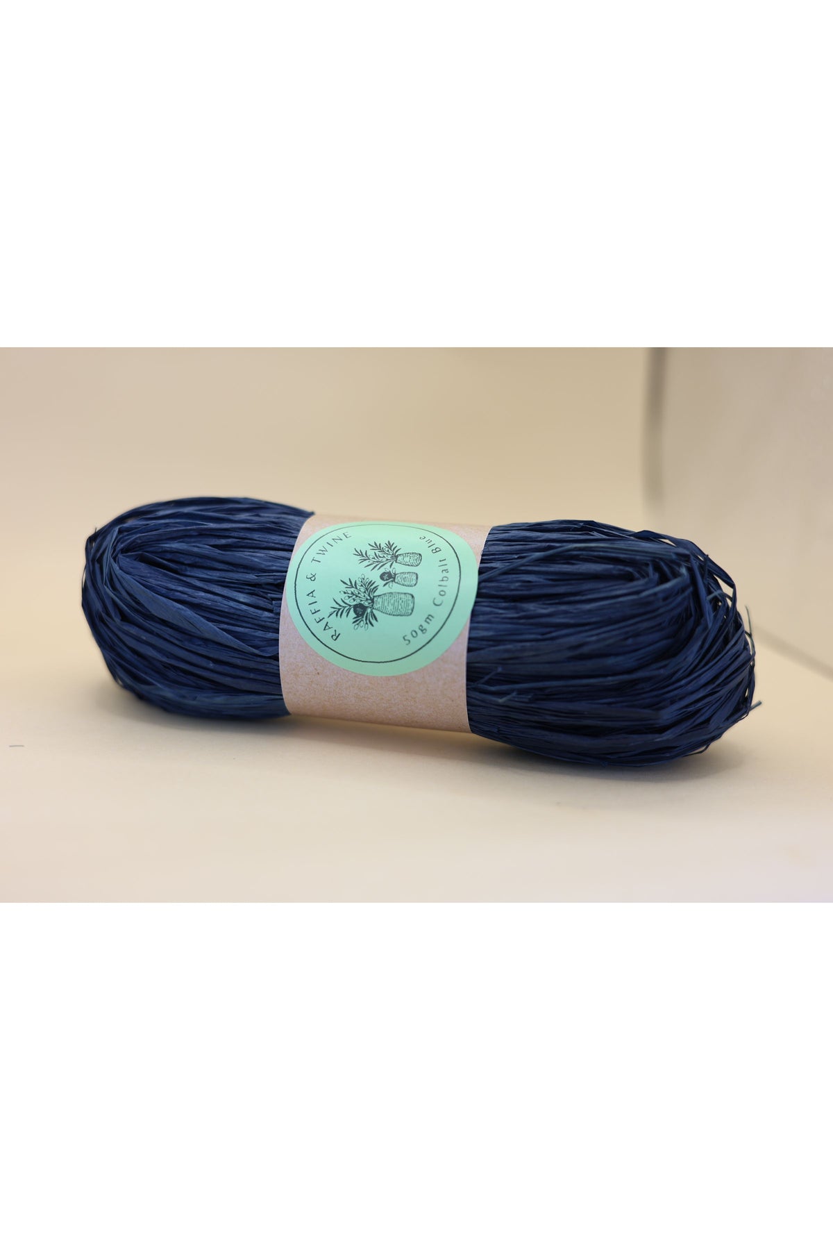 Colbalt Blue Raffia Hand-Dyed 50g