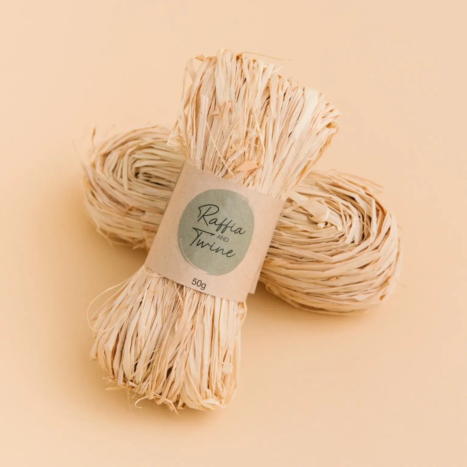 Natural raffia fibre bundle for basket weaving and crafts