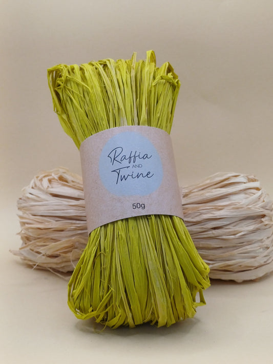 Lime Green Raffia