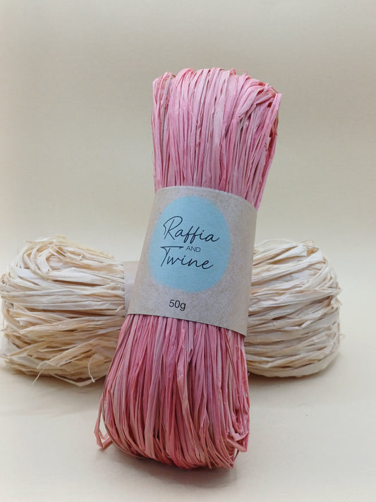 Bubblegum Pink Raffia