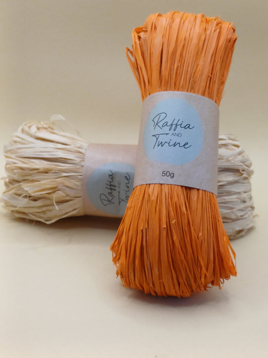 Bright Orange Raffia