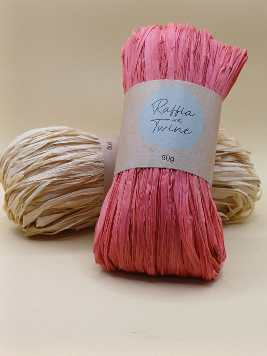 Shocking Pink Raffia