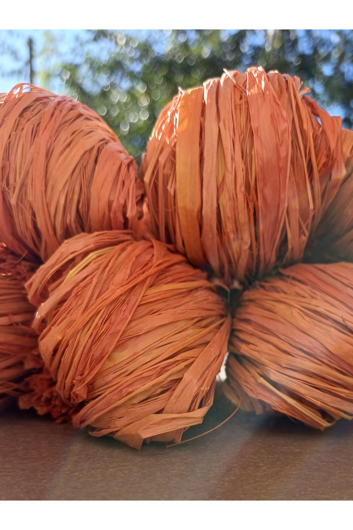 Ochre Raffia Hand-Dyed 50g