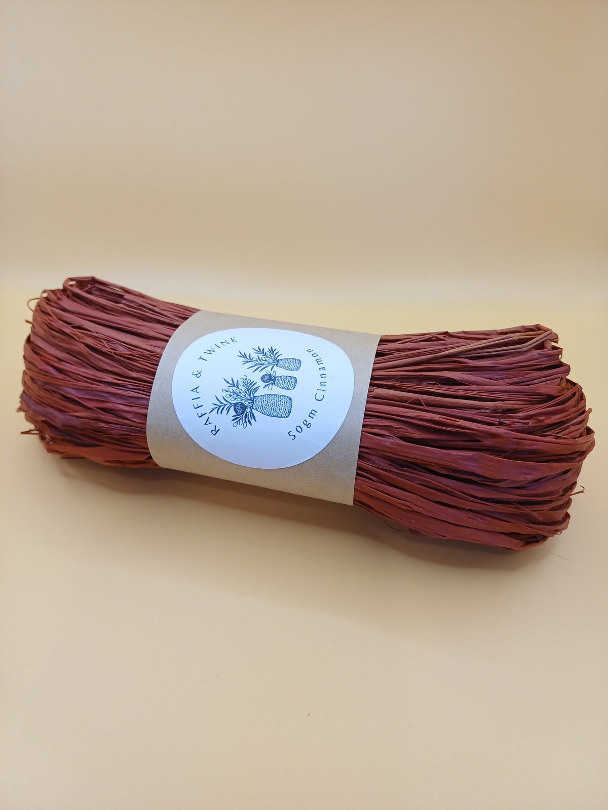 Cinnamon Raffia Hand-Dyed 50g