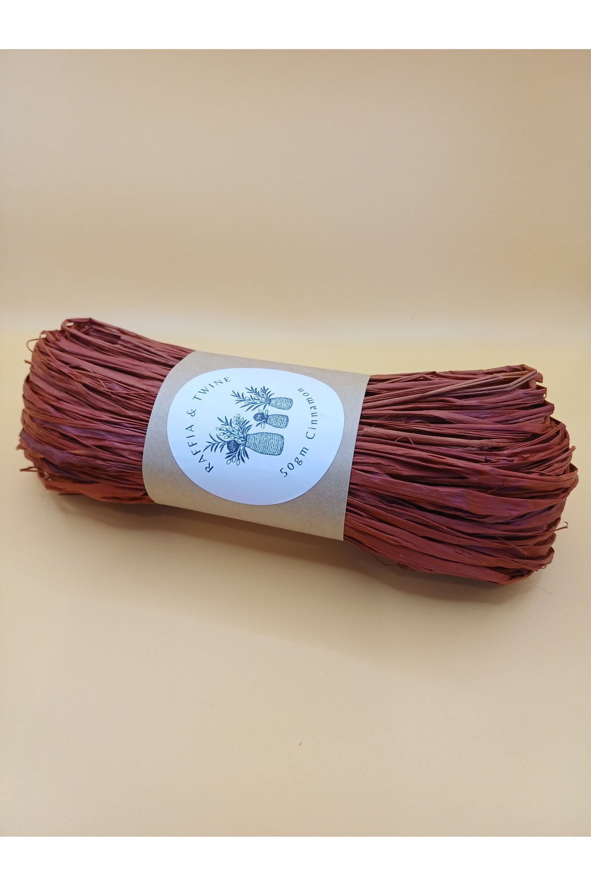 Cinnamon Raffia Hand-Dyed 50g