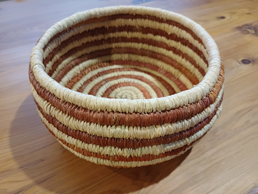 Experimenting with Colour Patterns in Raffia Basketry
