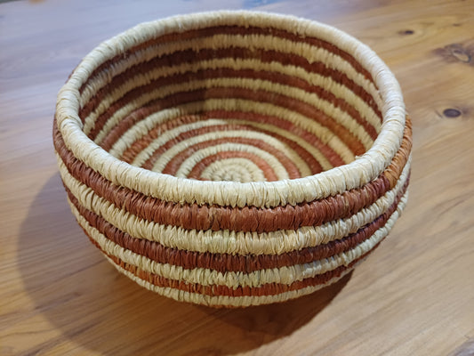 Experimenting with Colour Patterns in Raffia Basketry