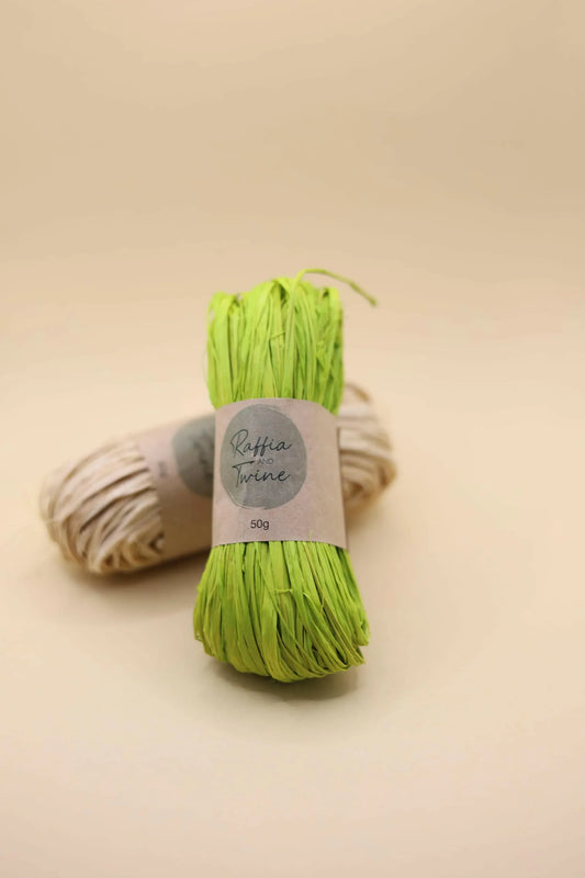 Raffia (Vibrant Green) - Raffia & Twine