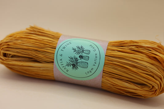 Yellow Gold Raffia (Hand-Dyed)