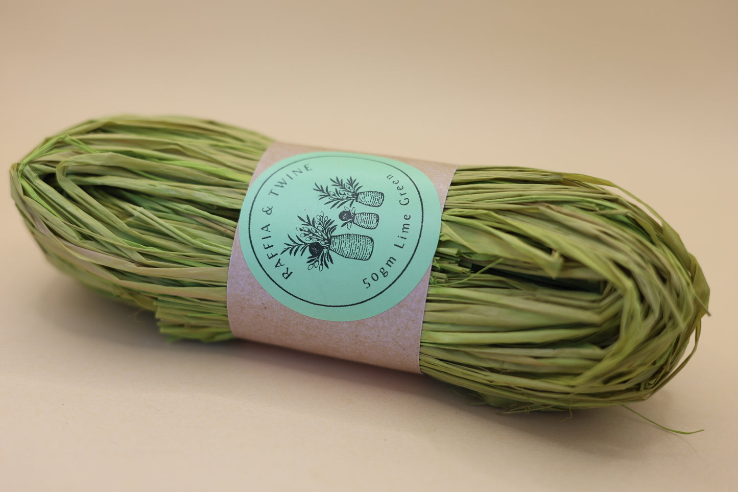 Lime Green Raffia (Hand-Dyed)