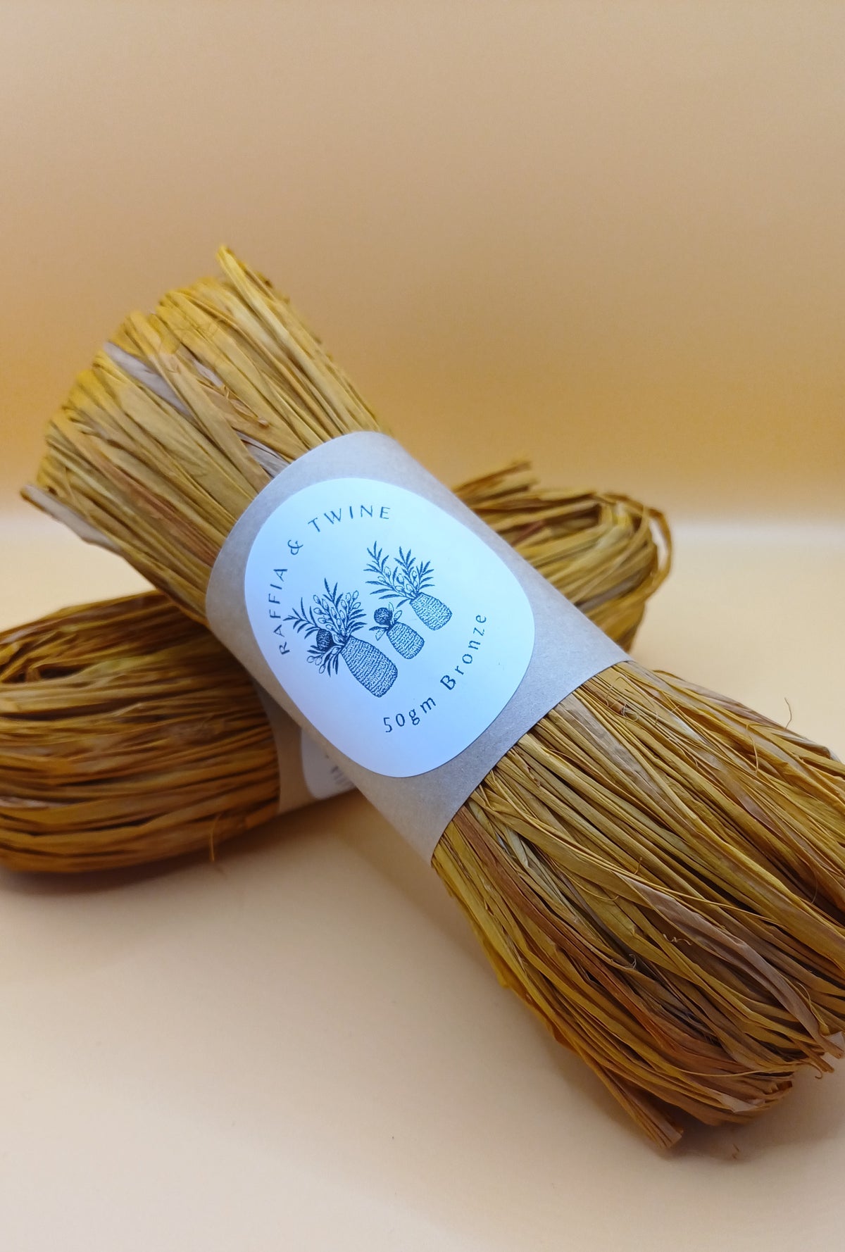 Bronze Raffia Hand-Dyed 50g