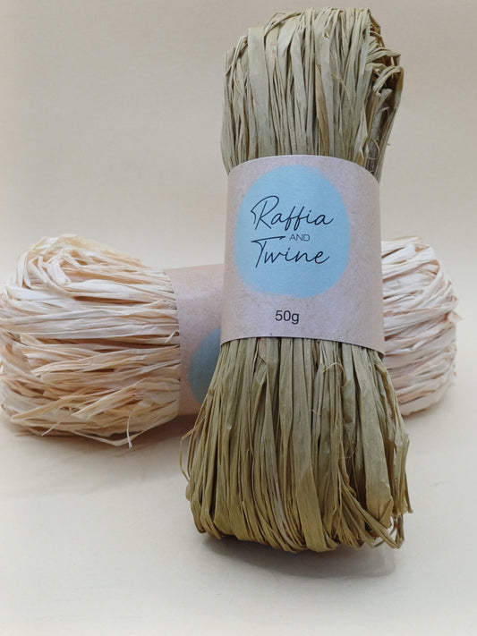 Olive Green Raffia
