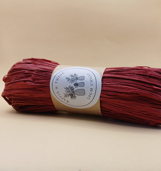 Chilli Raffia (Hand-Dyed)