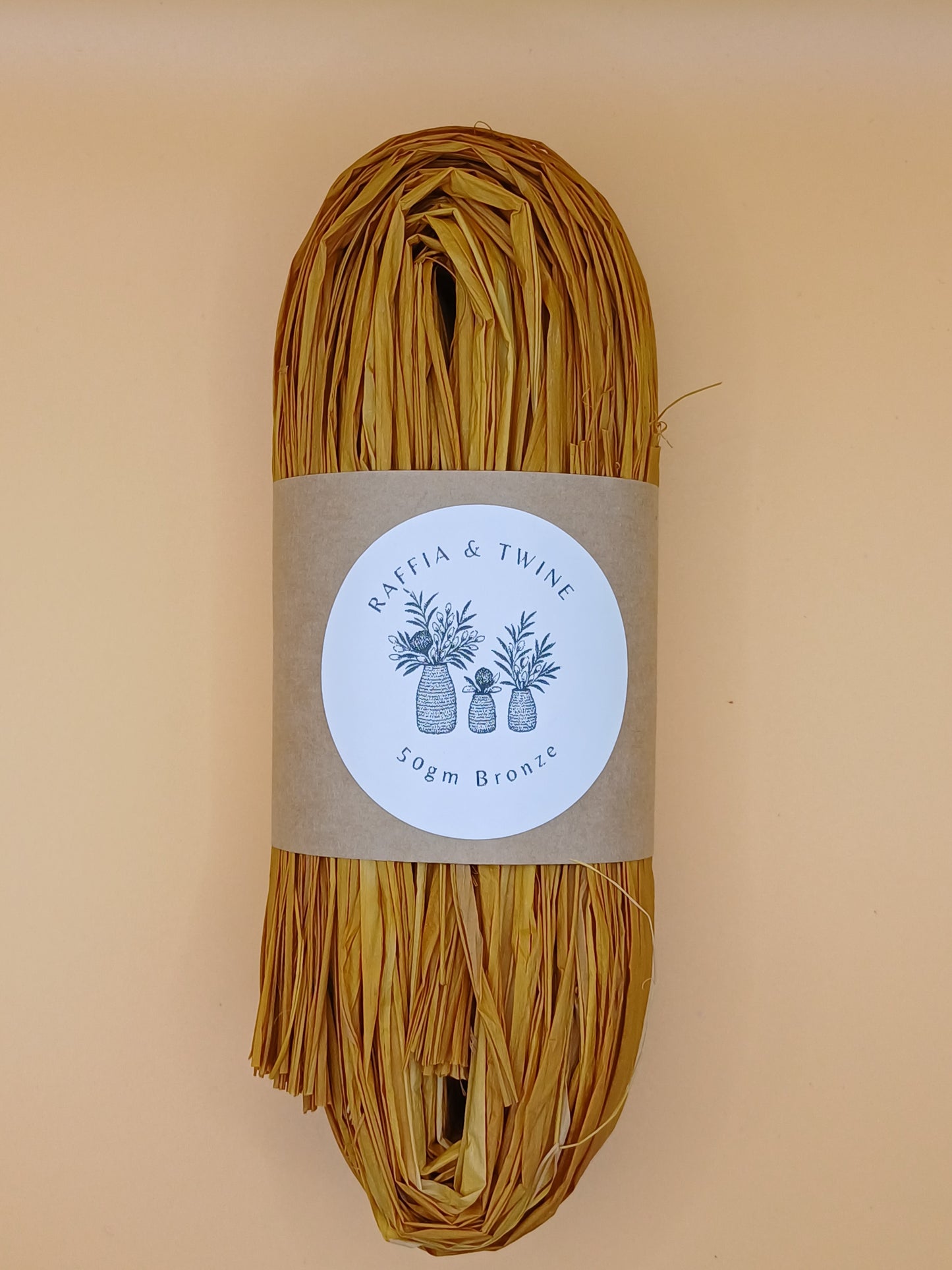 Bronze Raffia Hand-Dyed 50g
