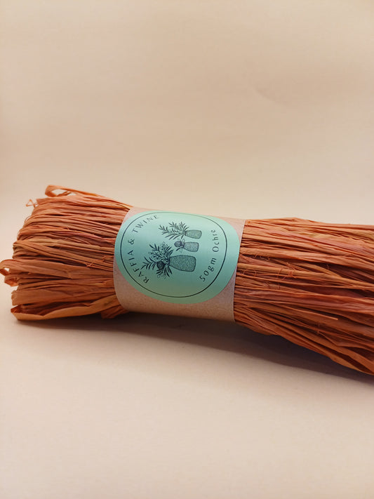 Ochre Raffia (Hand-Dyed)