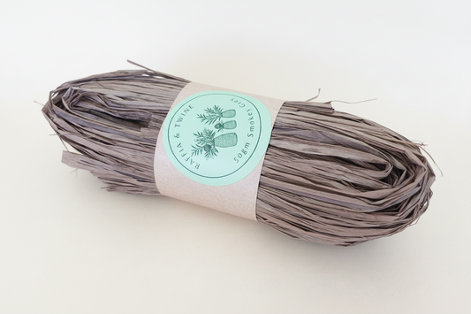 Smokey Grey Raffia (Hand-Dyed)