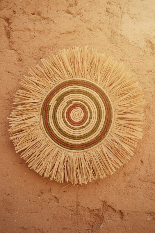 Warm Boho Raffia Wall Hanging